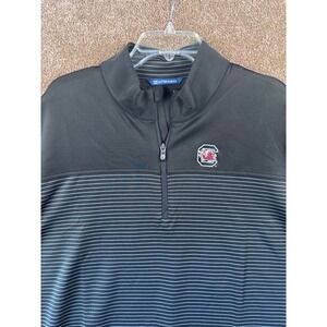 Cutter & Buck South Carolina Gamecocks Traverse Stripe 1/4 Zip Mens XLT Black